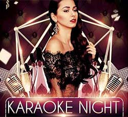 卡拉OK派对传单模板：Karaoke Night – Flyer PSD Template + Facebook Cov